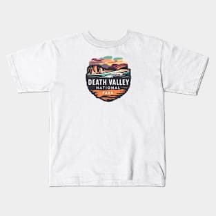 Death Valley National Park Colorful Badge Kids T-Shirt